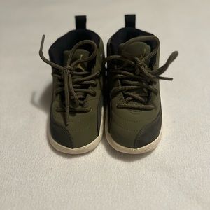 Olive Canvas Jordan Retro 12 - Boys' Toddler Size 7